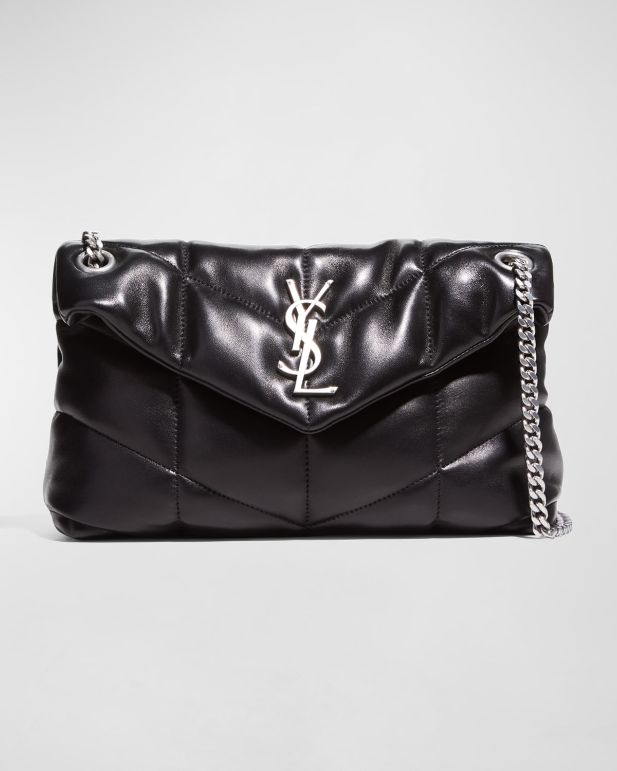 Saint Laurent Lou Puffer Small YSL Shoulder Bag in Quilted Leather