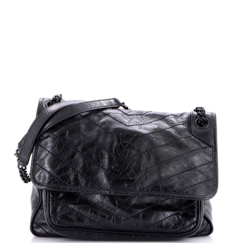 Niki Chain Flap Bag Matelasse Chevron Leather Medium