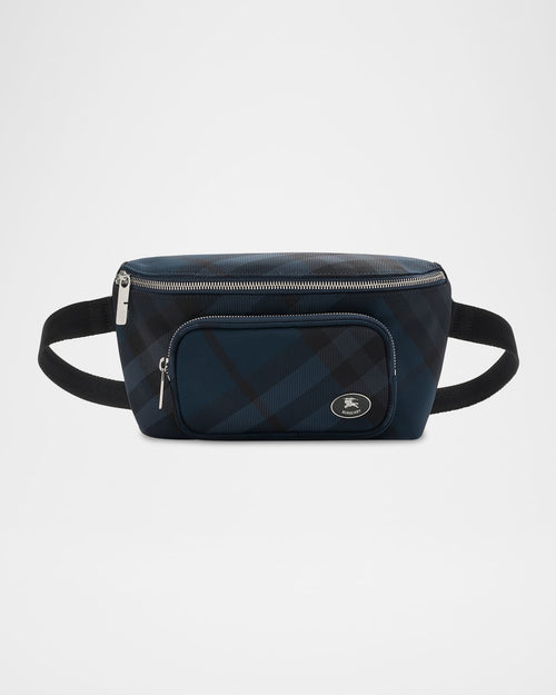 Men & apos;s Grid Nylon Belt Bag