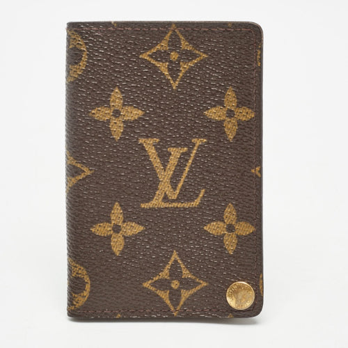 Monogram Canvas Porte Cartes Credit Pression Card Holder