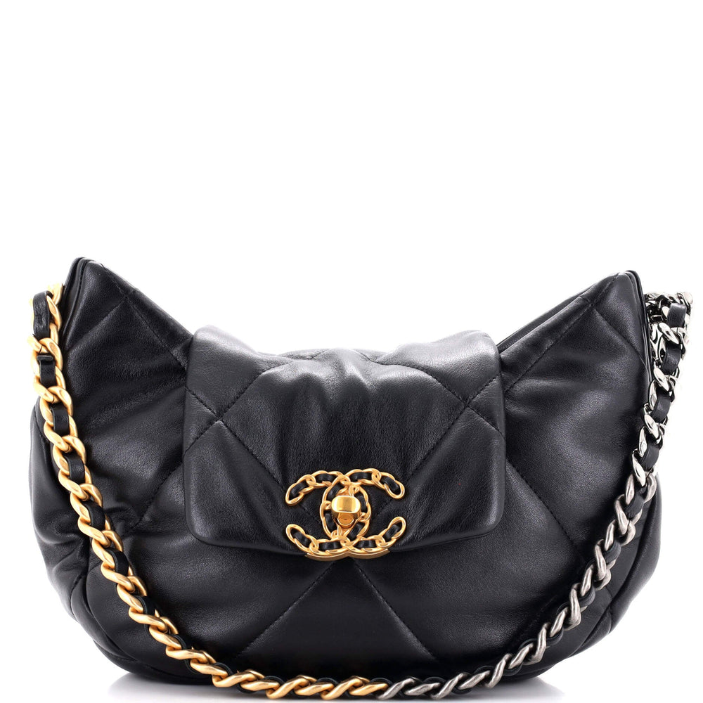 CHANEL 19 Flap Hobo Quilted Leather