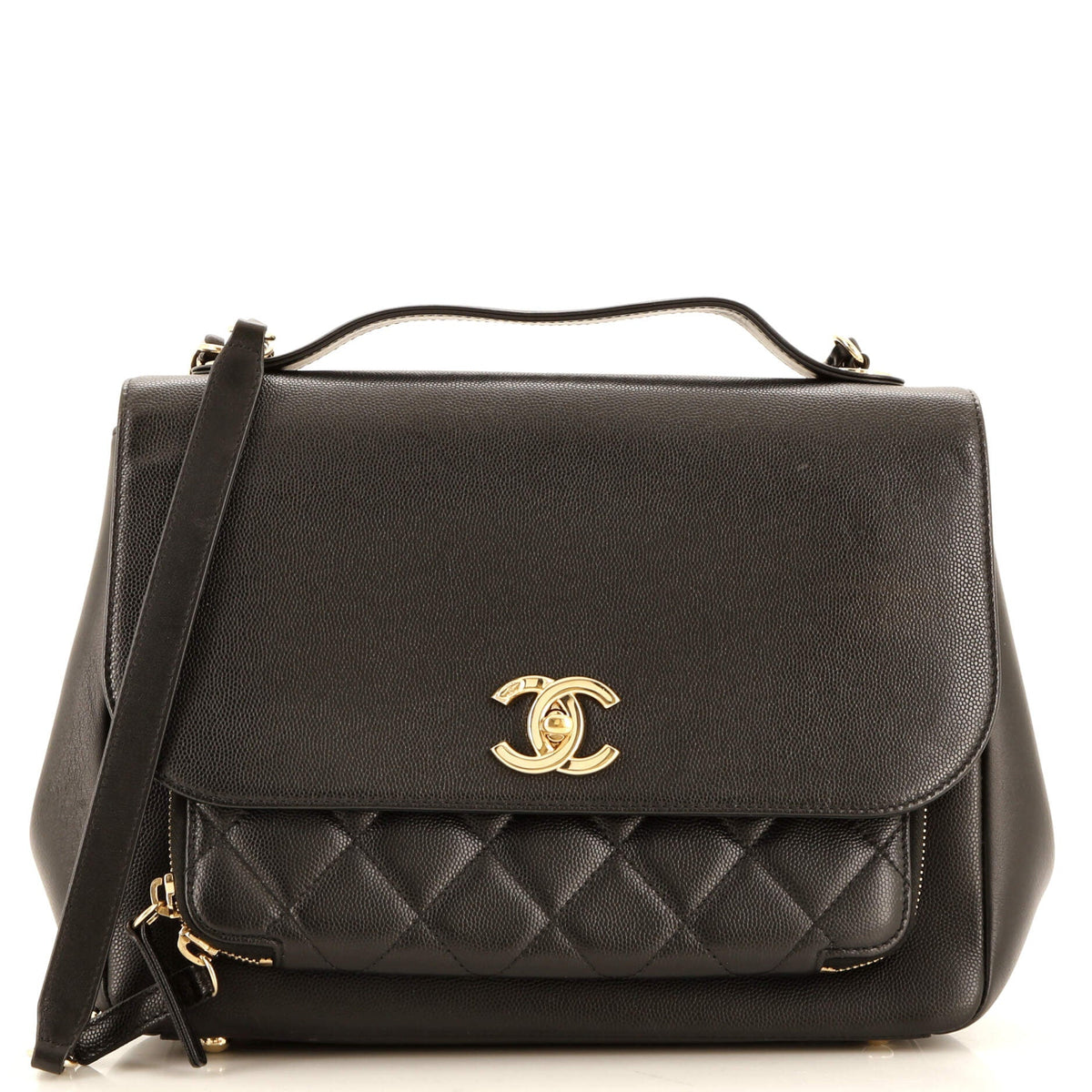Chanel CHANEL Business Affinity Flap Bag Quilted Caviar Large
