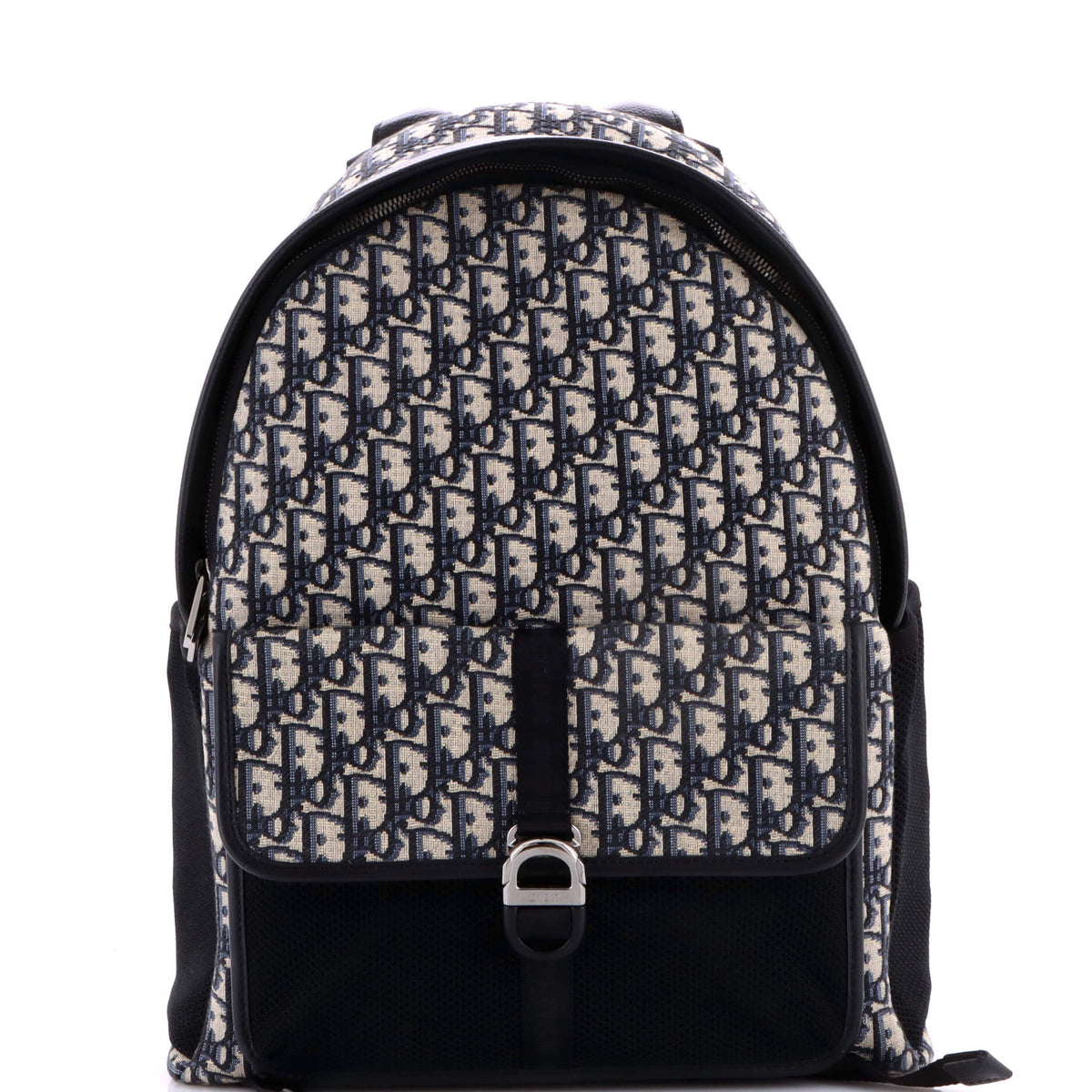 Christian Dior Dior 8 Front Pocket Buckle Backpack Oblique Canvas