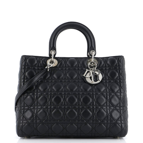 Lady Dior Bag Cannage Quilt Lambskin Large