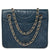 Blue Leather Medium Fleming Shoulder Bag