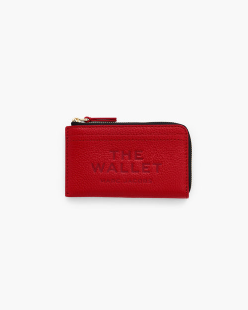Marc Jacobs The Leather Top Zip Multi Wallet in True Red