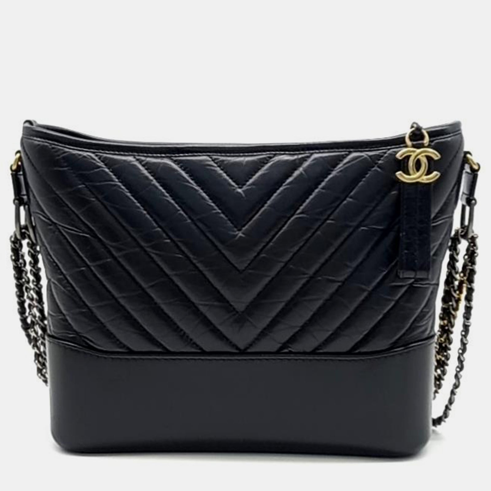 Chanel Sac Hobo Gabrielle Chevron de taille moyenne