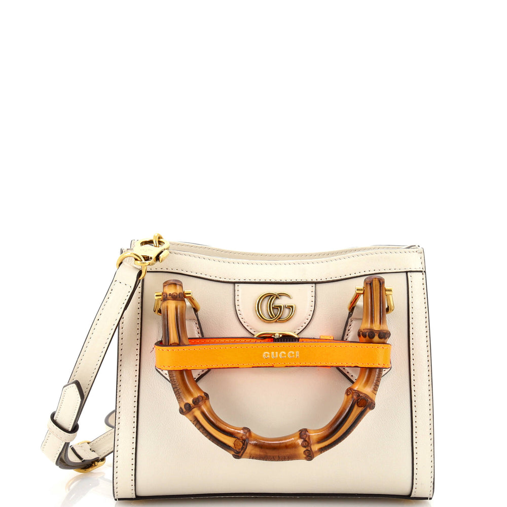 GUCCI Diana NM Tragetasche aus Leder mit Bambusgriff, Mini