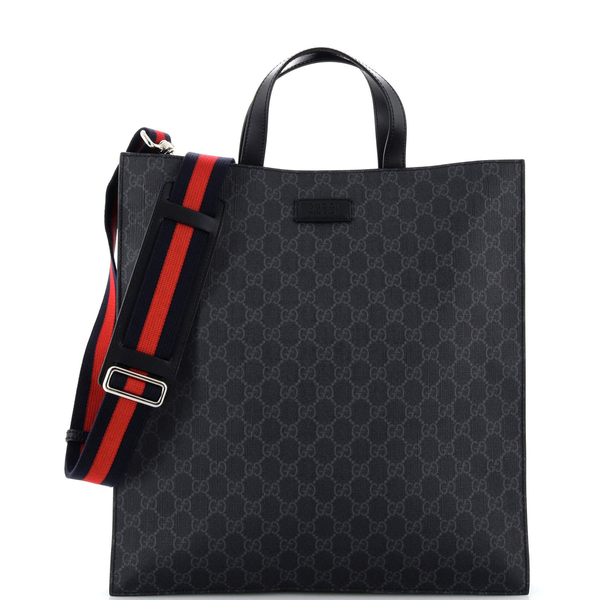 Gucci GUCCI Convertible Soft Open Tote GG Coated Canvas Tall