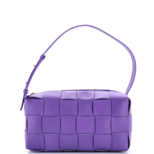 Brick Cassette Shoulder Bag Maxi Intrecciato Leather