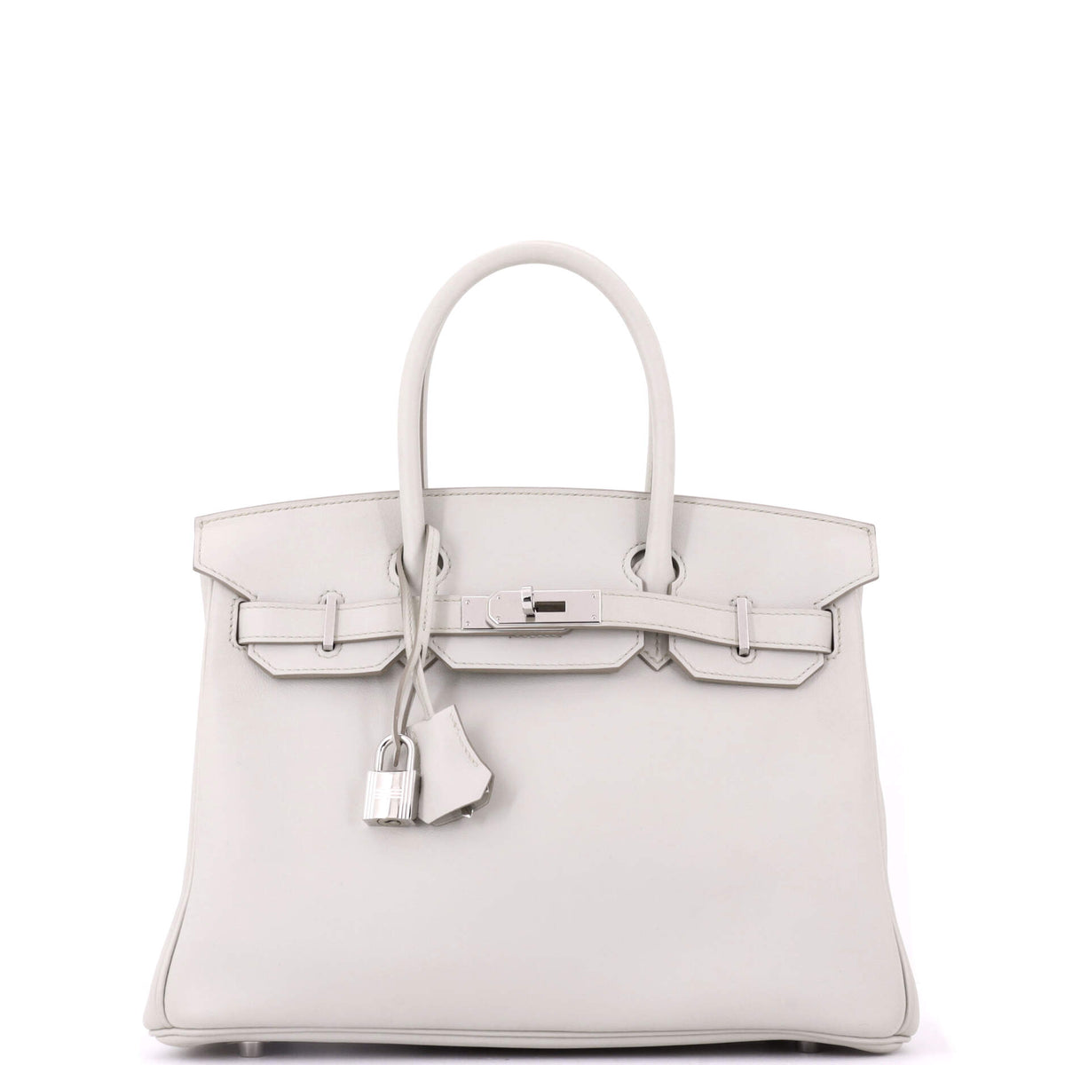 Herm?s Birkin Handbag Light Swift with Palladium Hardware 30
