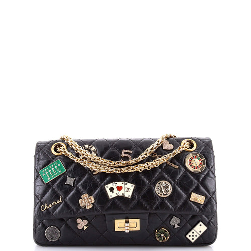 CHANEL Lucky Charms Reissue 2.55 Flap Bag Quilted Aged Calfskin 225