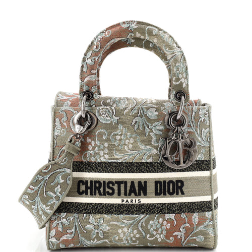 Lady D-Lite Bag Embroidered Canvas Medium