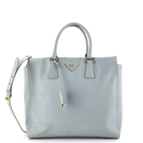 PRADA Convertible Open Tote Saffiano Leather Medium