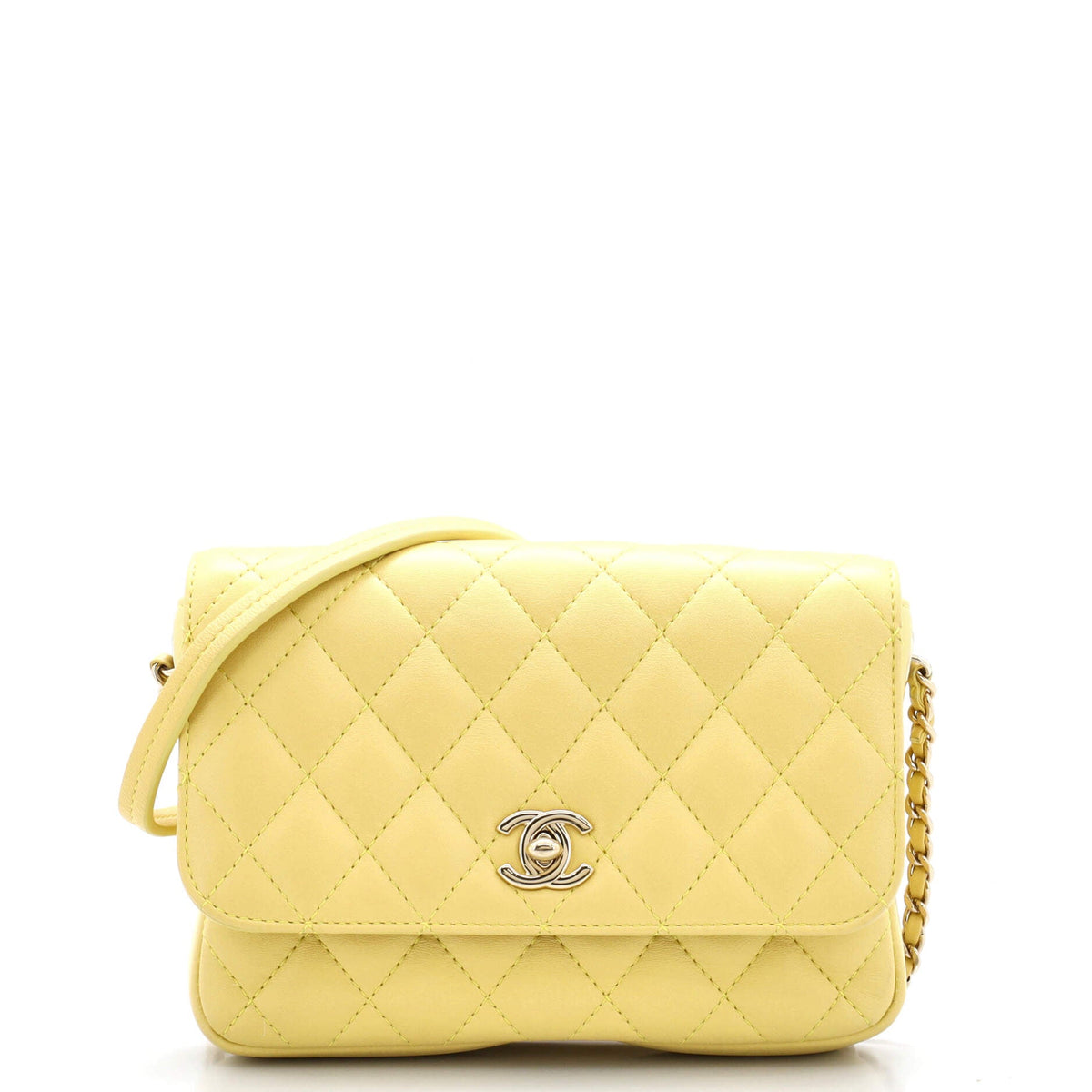 Chanel CHANEL Side Packs Crossbody Bag Quilted Lambskin Small