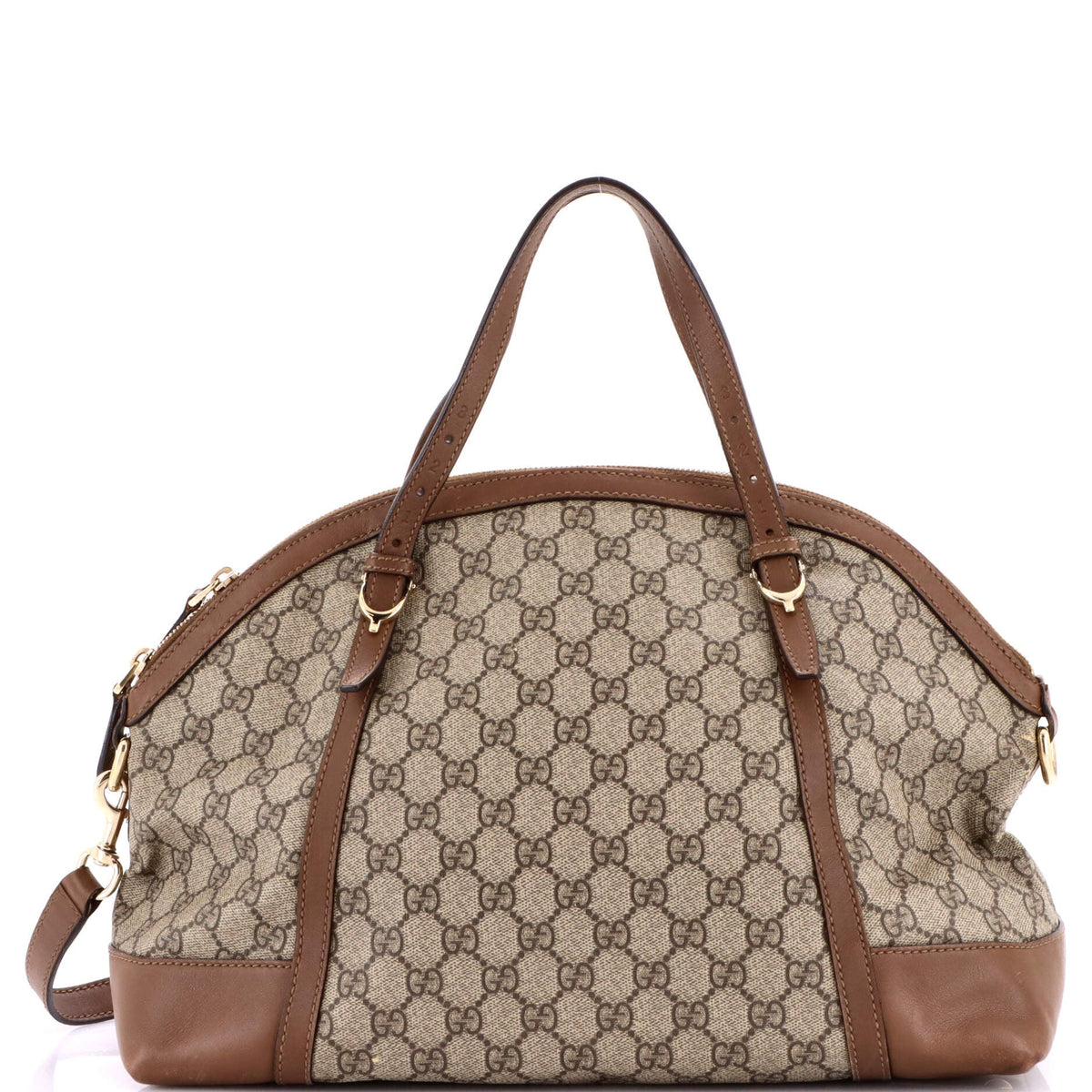 Gucci GUCCI Nice Top Handle Bag GG Coated Canvas Large