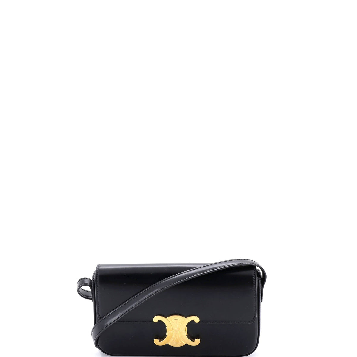 Celine CELINE Triomphe East-West Shoulder Bag Smooth Calfskin