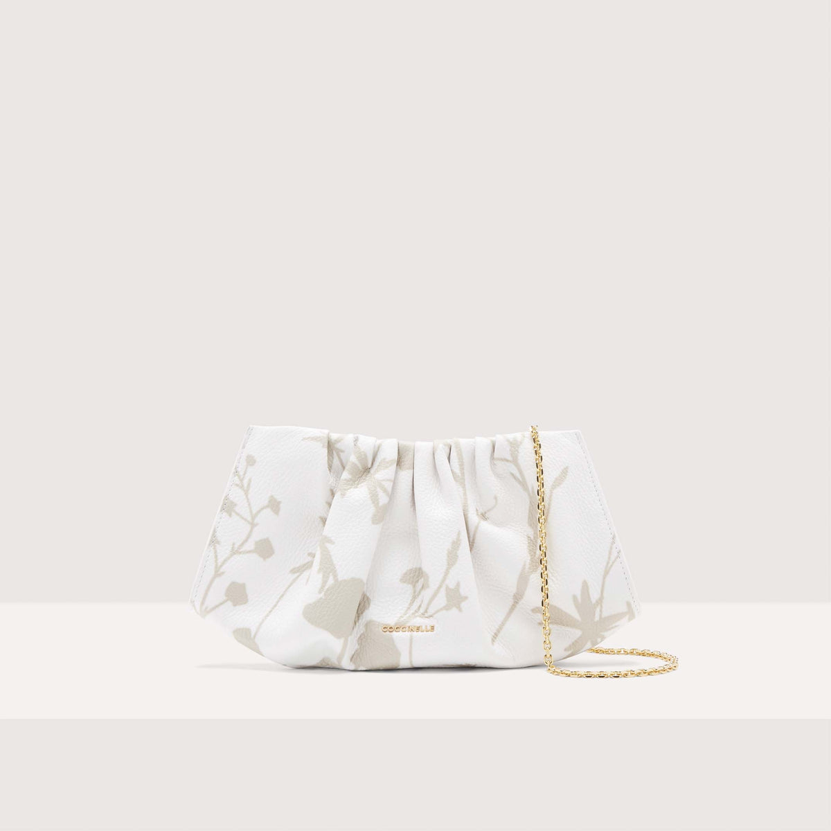 Coccinelle Shadow Print Leather Clutch Bag Drap Shadow Print Small