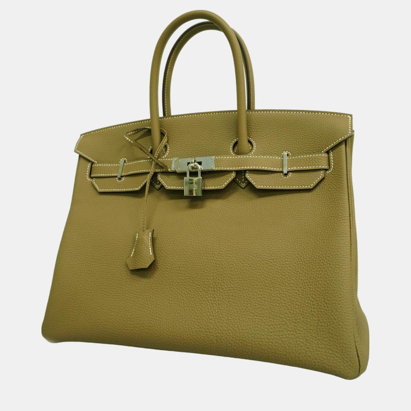 Herm?s Sac à main pour femme Etoupe Togo Birkin 35 Y gravé