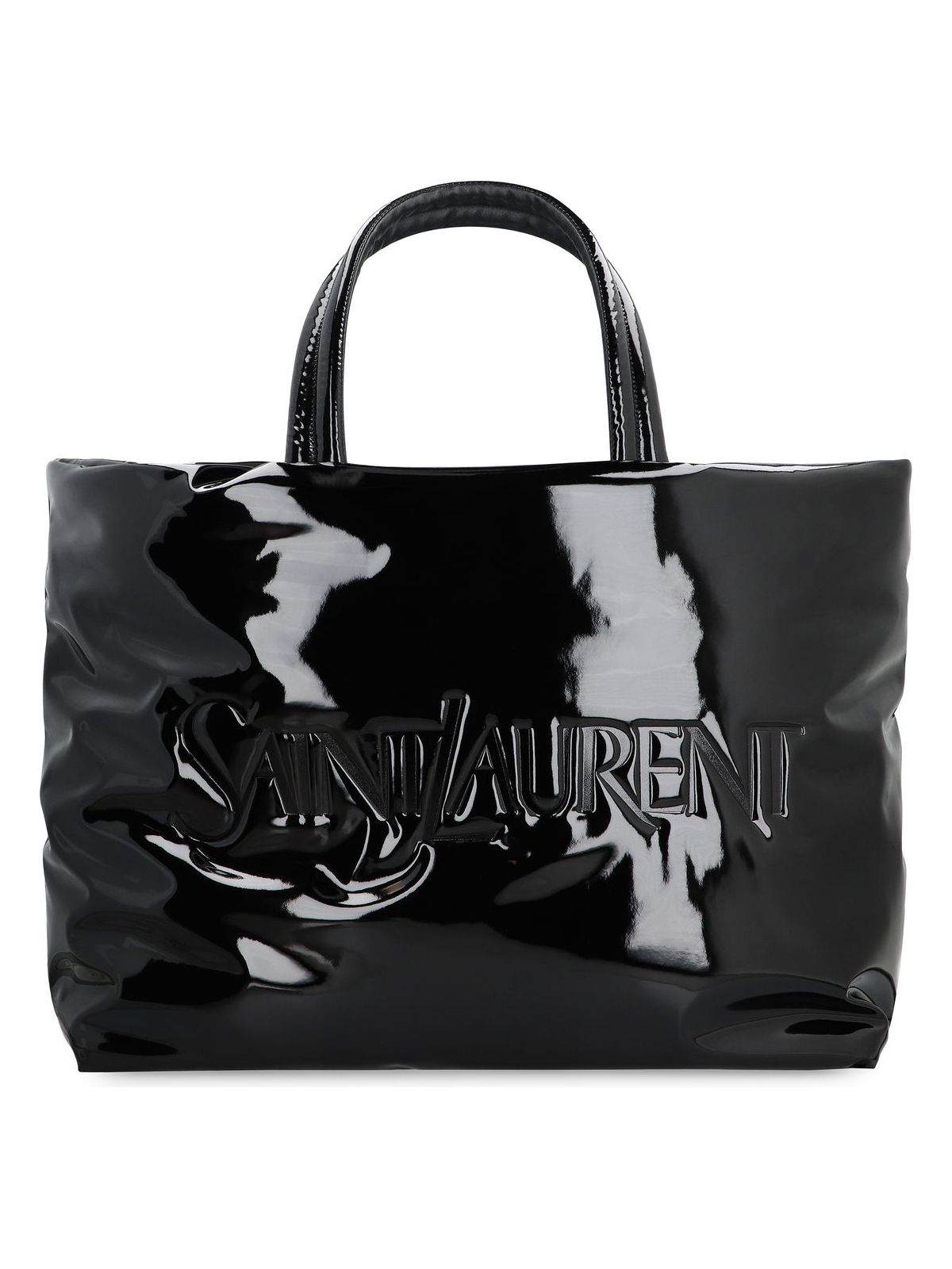 Saint Laurent Men's Padded Nylon Maxi Tote in Black | 777487FAC2Z Color 1000