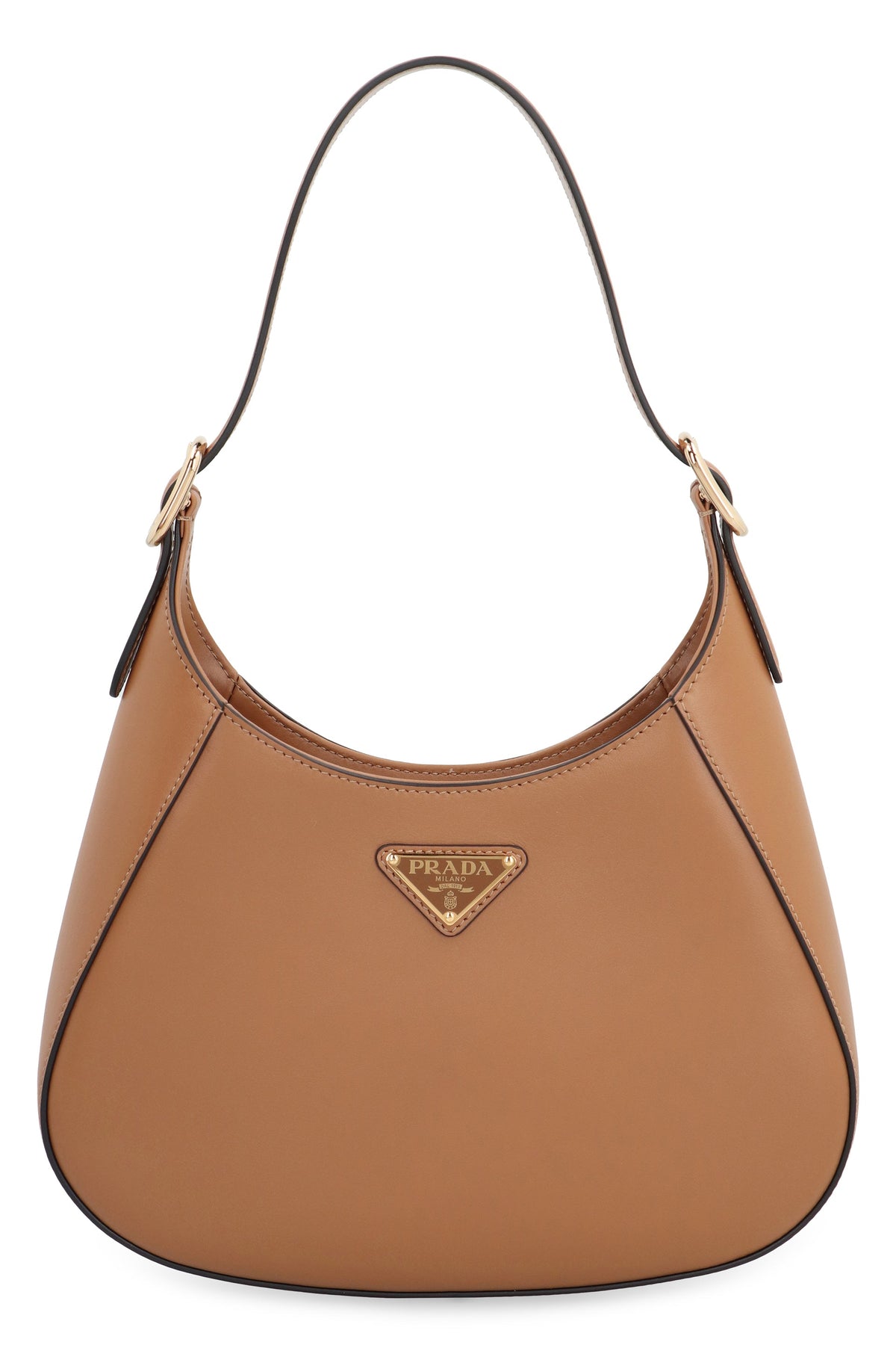 Prada Women's Leather Shoulder Bag in Saddle Brown | 1BC179VOOO2AIX Color F02Z8