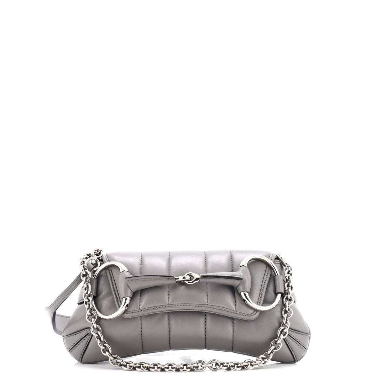 Gucci GUCCI Horsebit Chain Shoulder Bag Vertical Quilted Leather Small