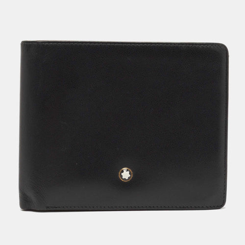Black Leather Miesterstuck Bifold Wallet