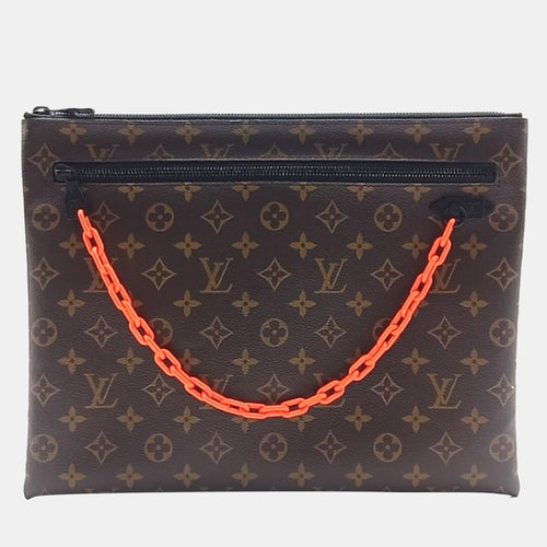 Brown Monogram Canvas Solar Ray Pouch