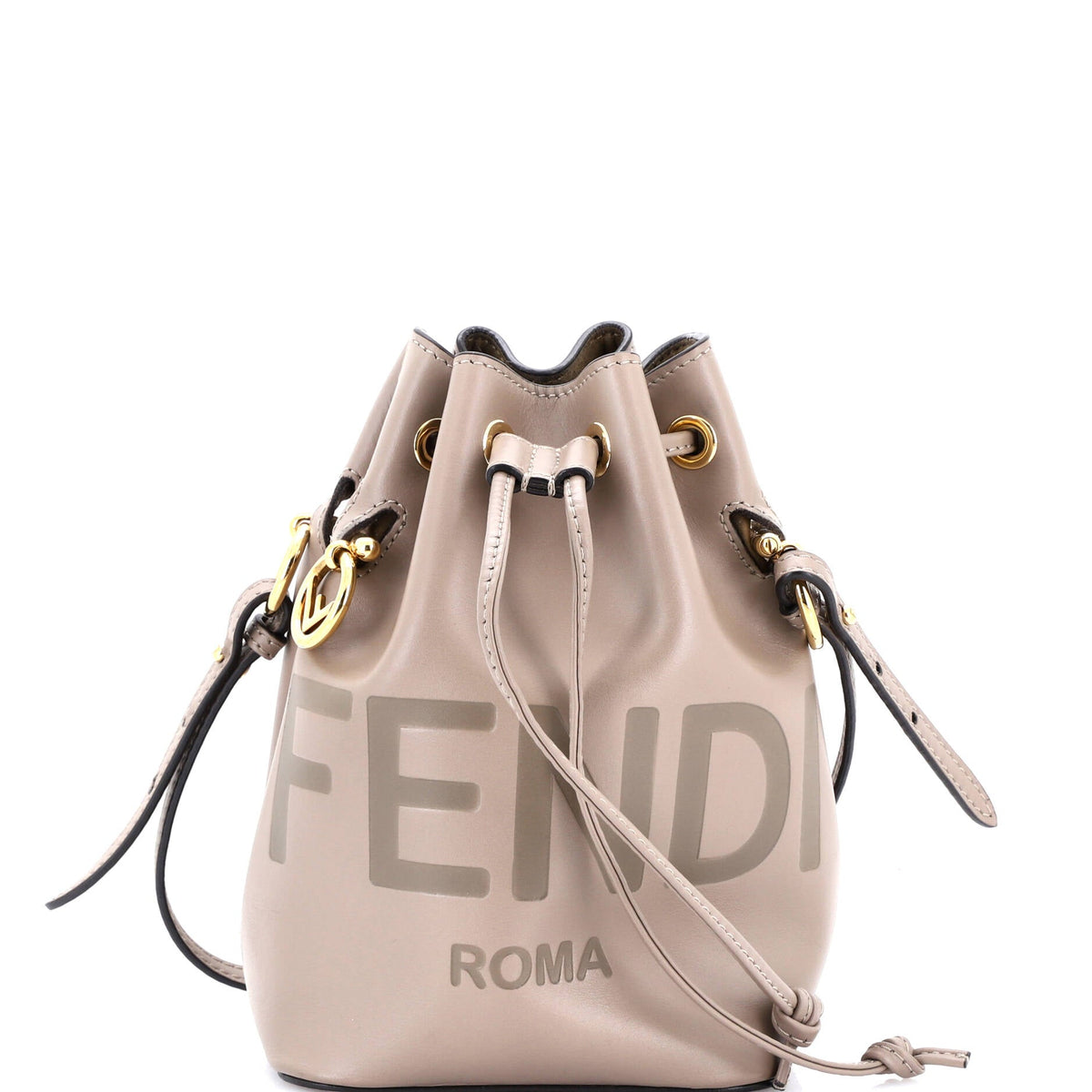 Fendi FENDI Logo Mon Tresor Bucket Bag Leather Mini
