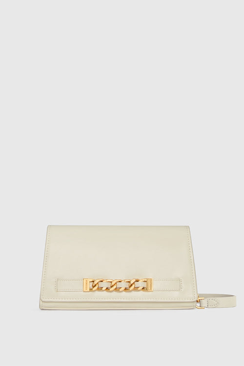 Curb Link Crossbody Bag In Porcelain