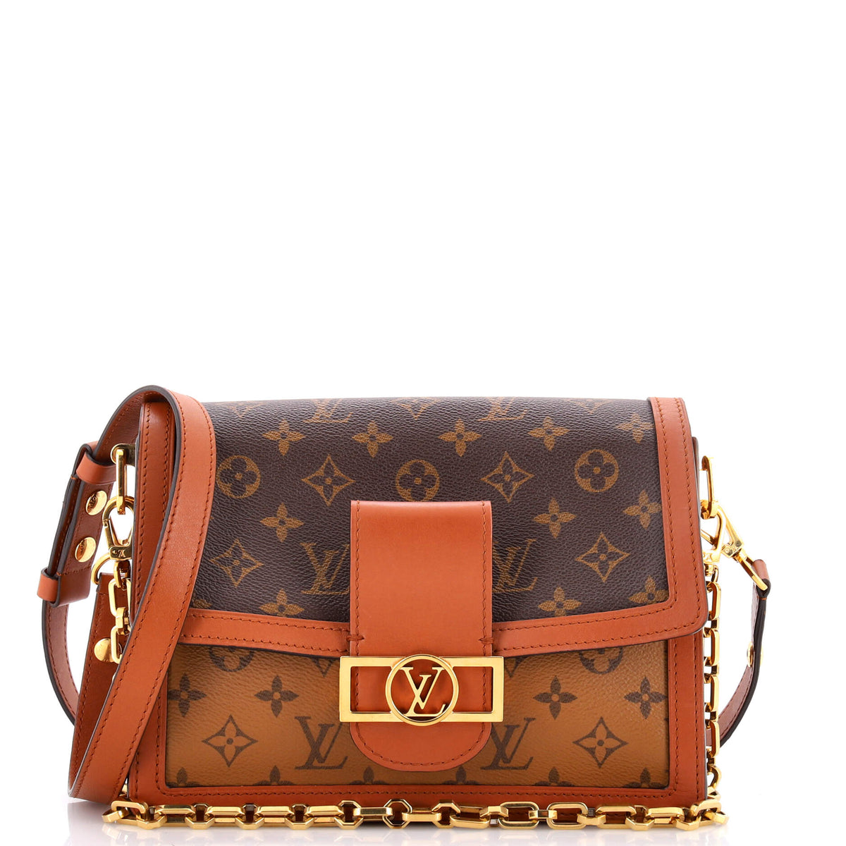 Louis Vuitton Dauphine Shoulder Bag Reverse Monogram Canvas MM