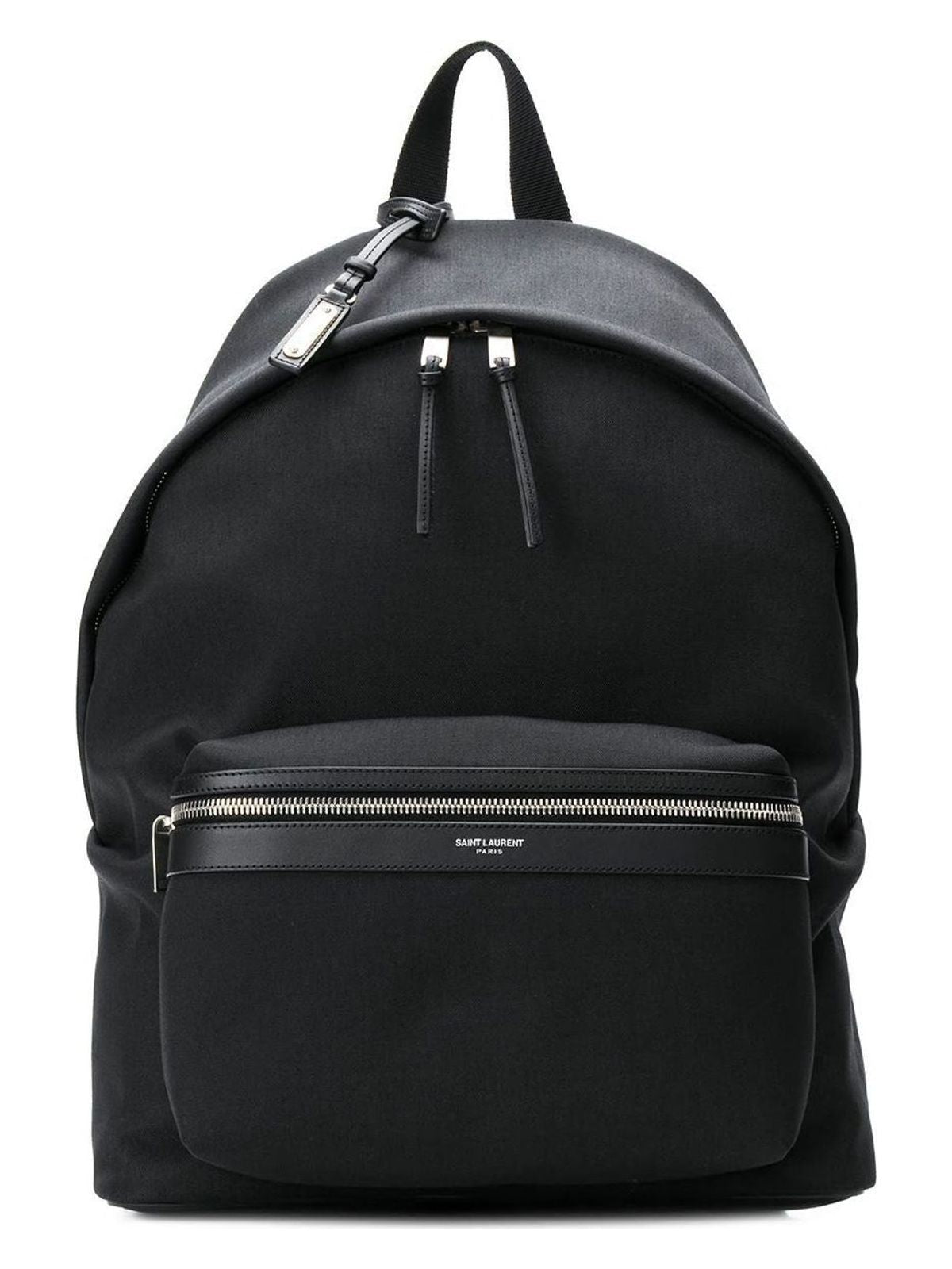 Saint Laurent Men's Leather-Trim City Backpack in Black | 534967GIV3F