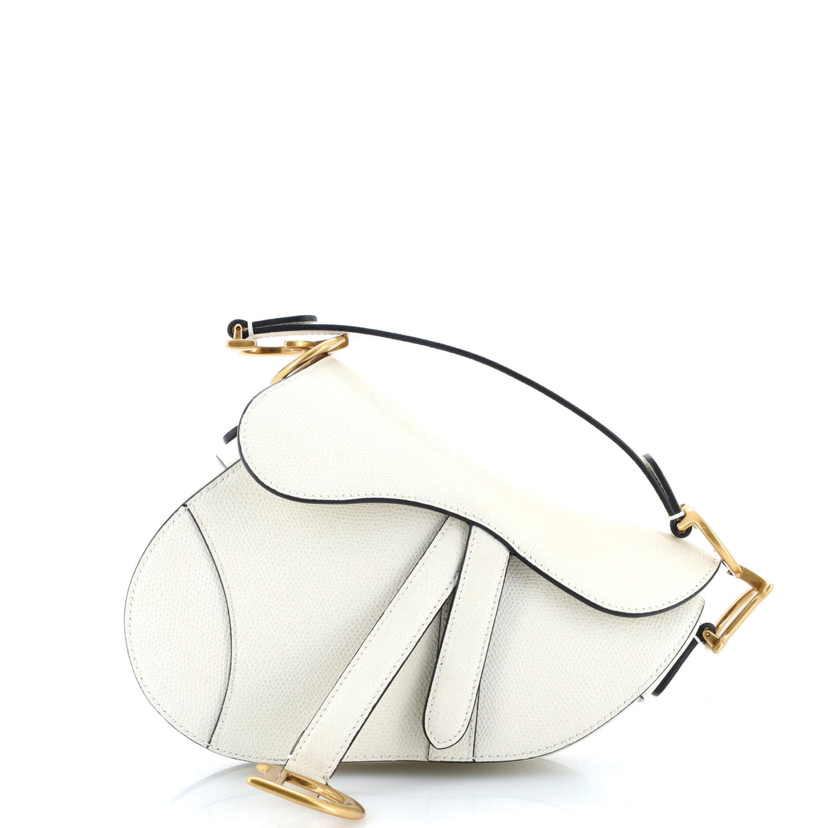 Christian Dior Saddle Handbag Leather Mini