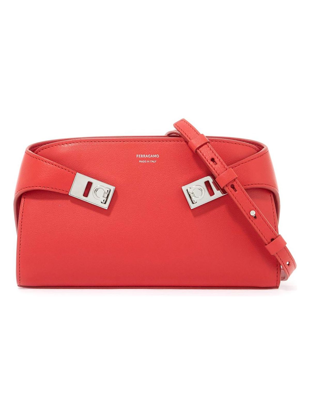 Ferragamo Women's Hug Shoulder Bag With Strap in Rosso | 2189640774620