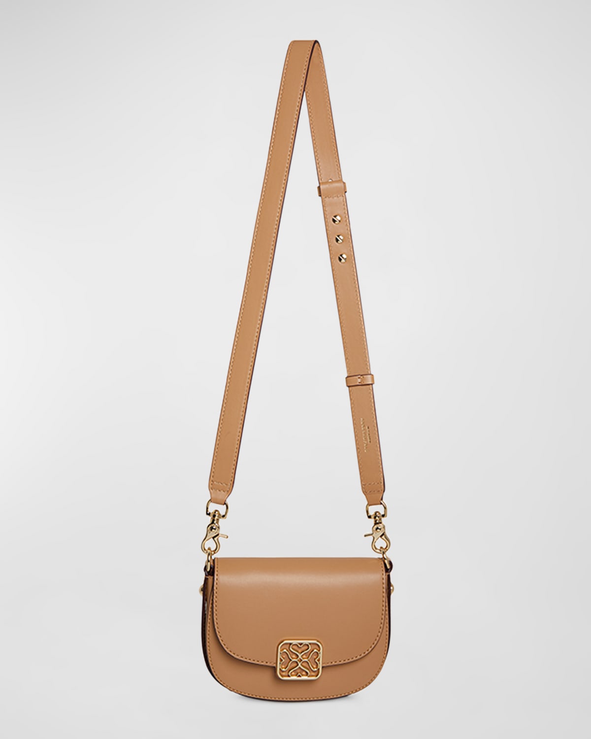 Strathberry Bay Mini Polished Leather Crossbody Bag