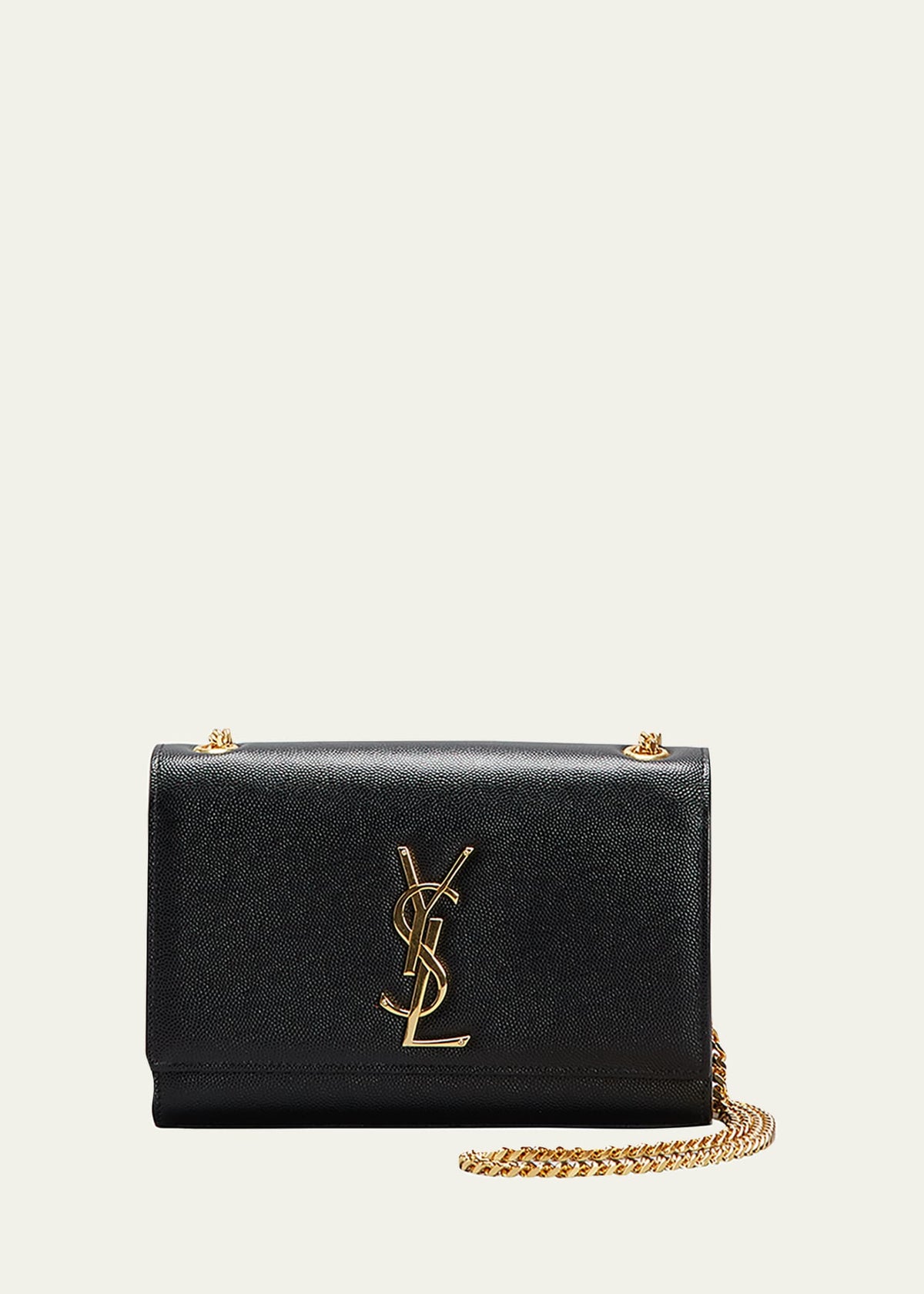 Saint Laurent Kate Small YSL Crossbody Bag in Grained Leather