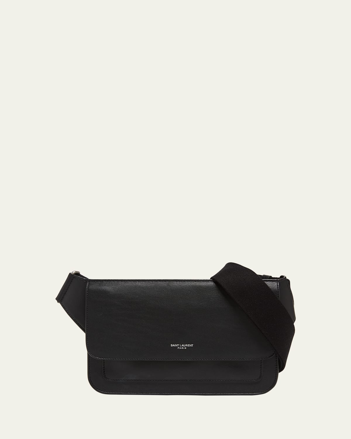 Saint Laurent Men's New Line Leather Belt Bag