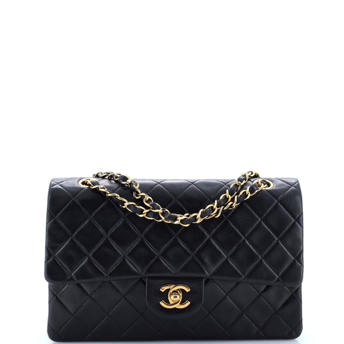 Chanel CHANEL Vintage Classic Double Flap Bag Quilted Lambskin Medium