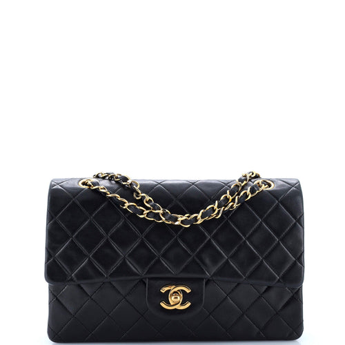 CHANEL Vintage Classic Double Flap Bag Quilted Lambskin Medium