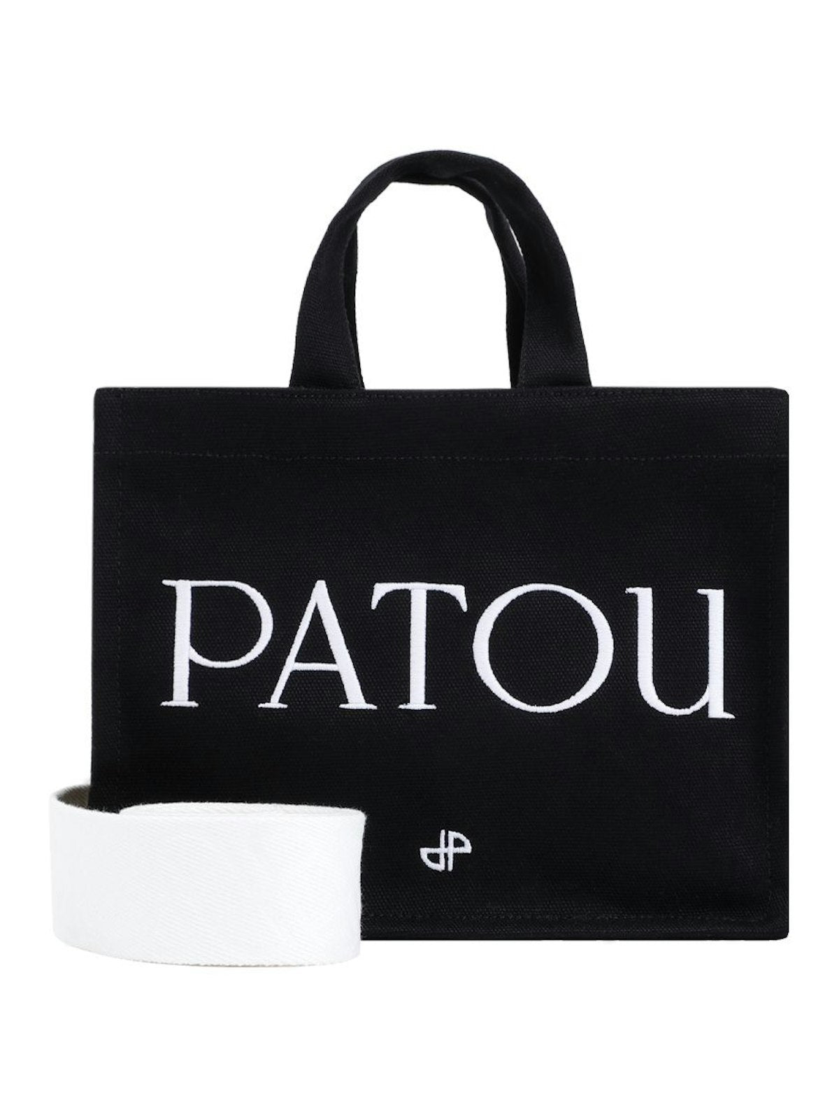 Patou Women's Small Canvas Tote in Black | AC0440076