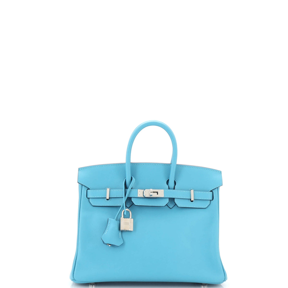 Hermès Birkin Handbag Bleu Du Nord Swift with Palladium Hardware 25