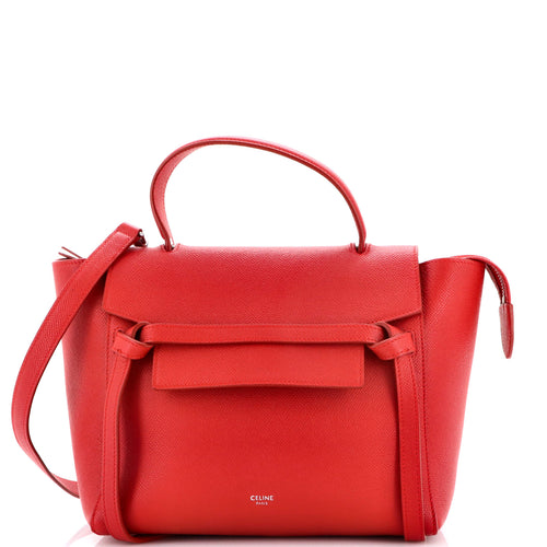 CELINE Belt Bag Textured Leather Micro