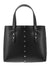 Women's Leather And Studded Tote Bag in Black | BGD264A774I337