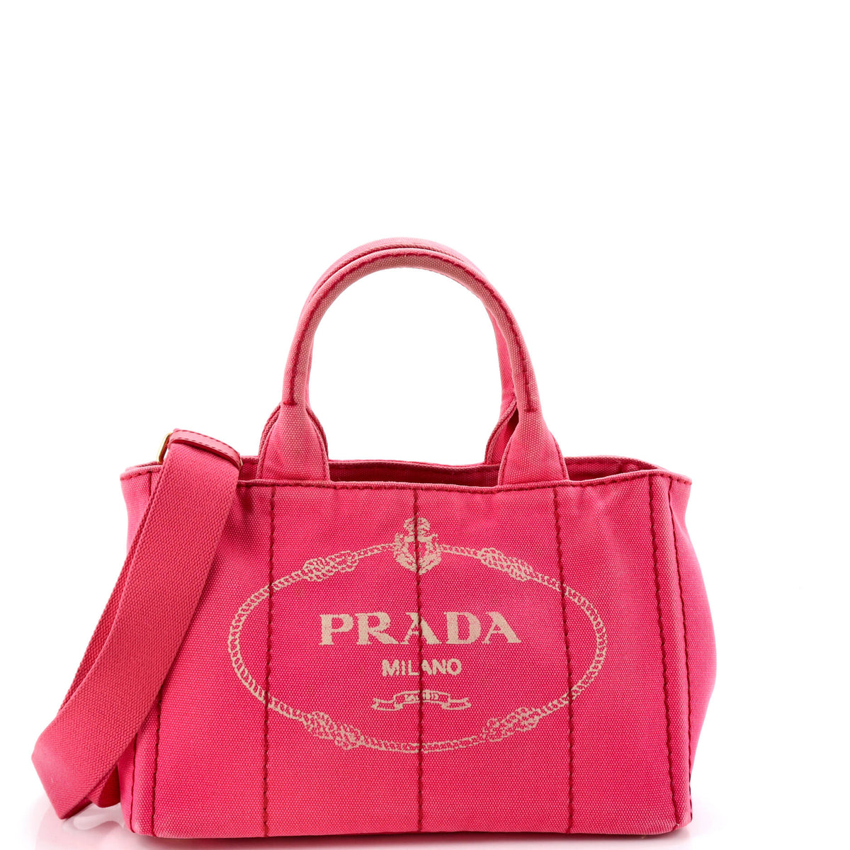 Prada PRADA Canapa Convertible Tote Canvas Mini