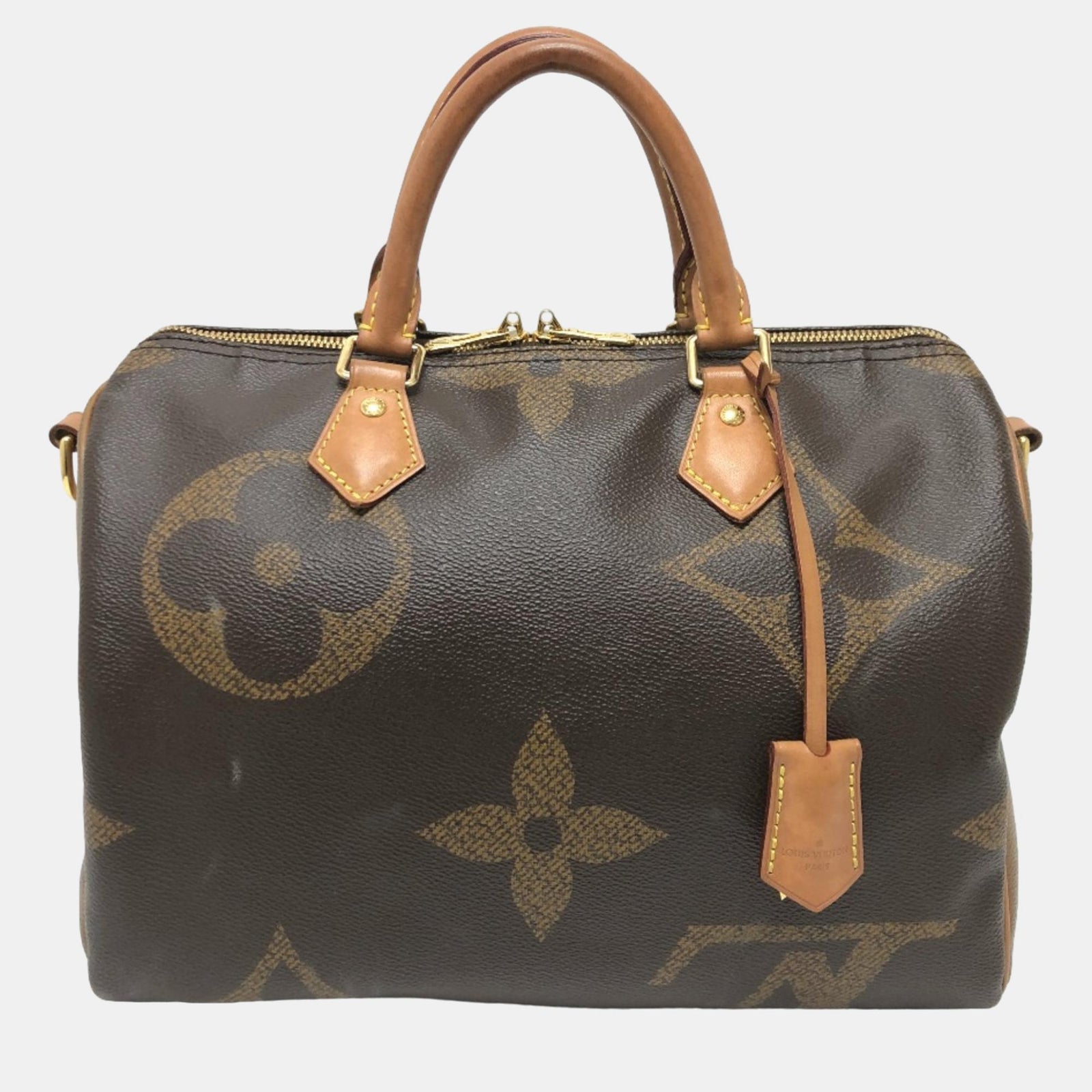 Louis Vuitton Sacoche Speedy Bandouliere 30 en toile marron géant avec monogramme inversé