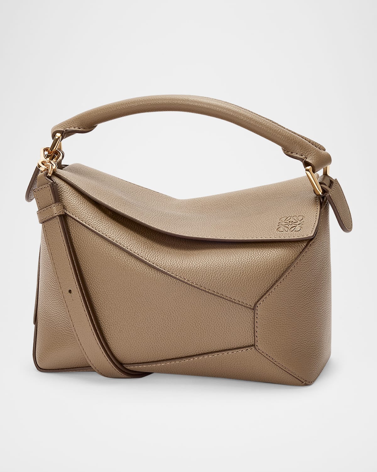Loewe Puzzle Edge Small Top-Handle Bag in Grain Leather