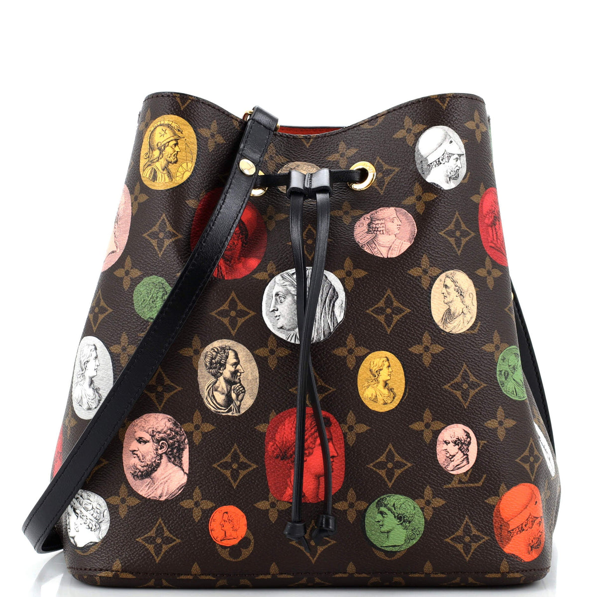 Louis Vuitton NeoNoe Handbag Limited Edition Fornasetti Cameo Monogram Canvas MM