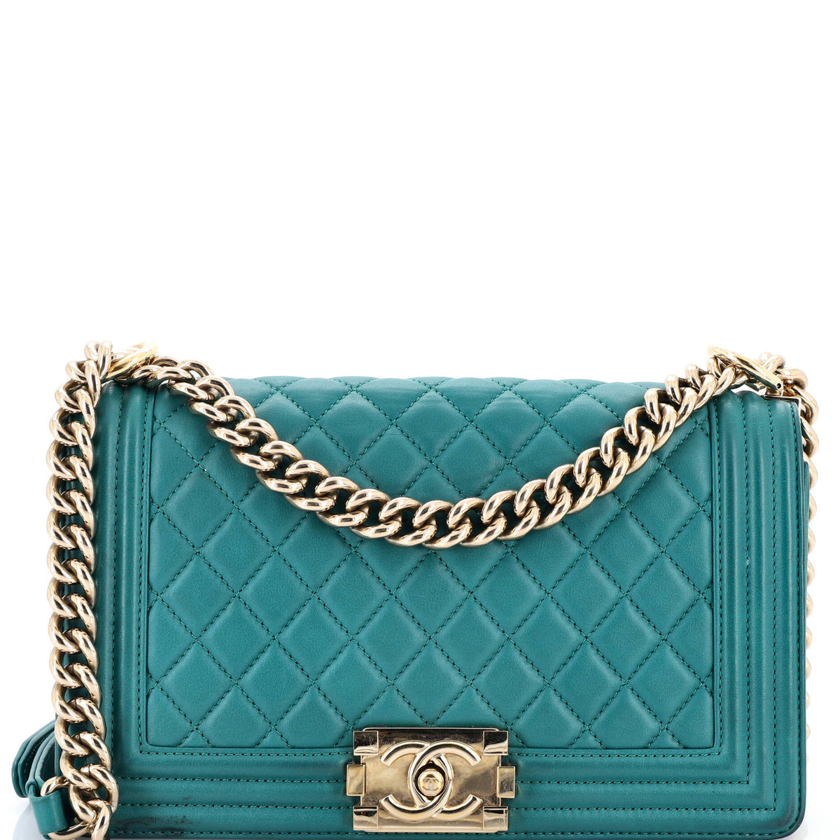 Chanel CHANEL Boy Flap Bag Quilted Lambskin Old Medium
