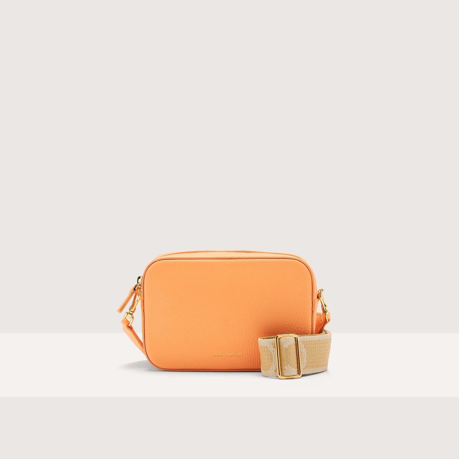 Coccinelle Grained Leather Crossbody Bag Tebe Small