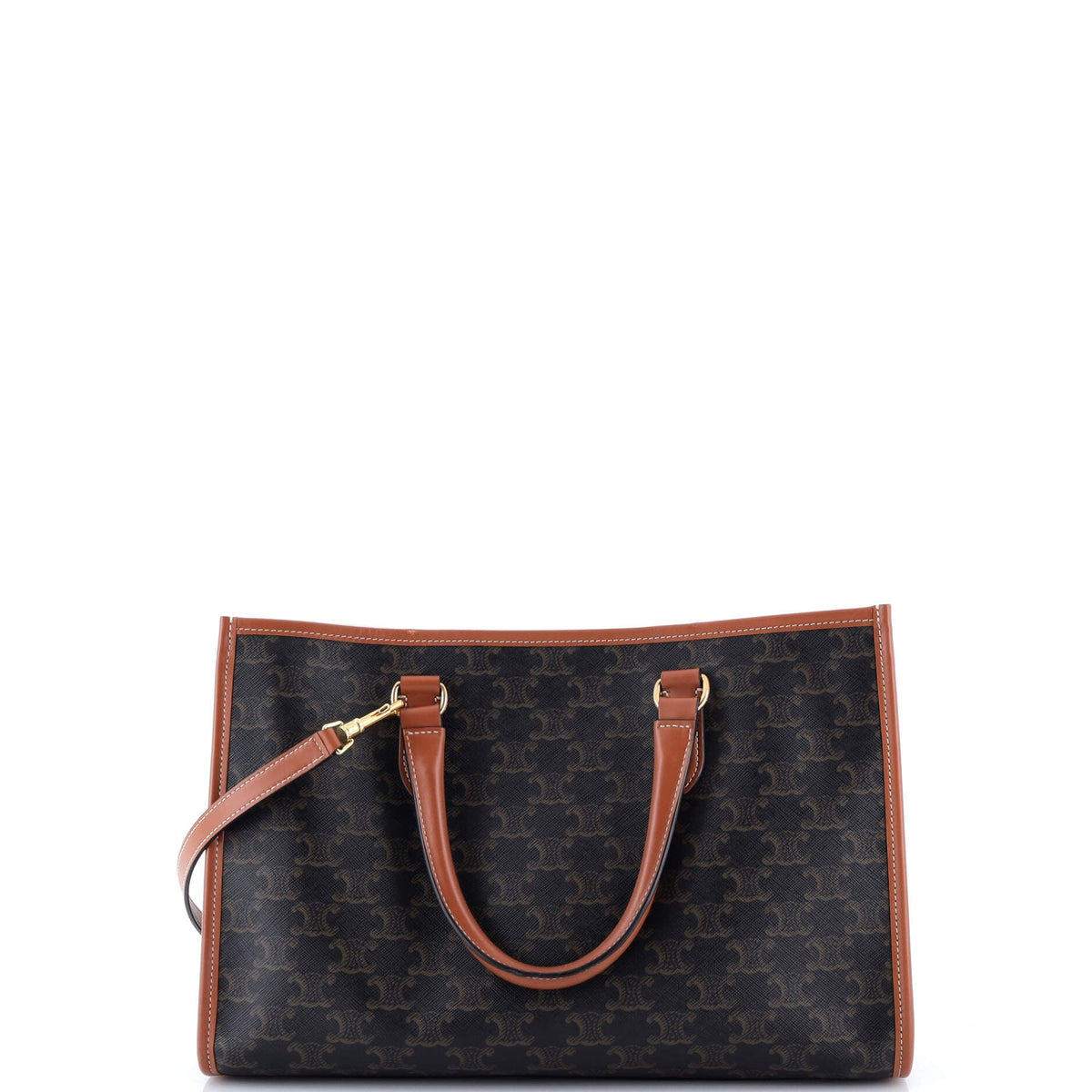 Celine CELINE Horizontal Cabas Tote Triomphe Coated Canvas Mini